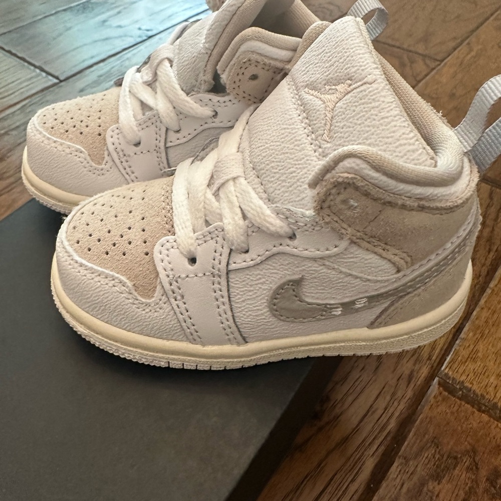 Jordan Kids White and Cream Sneakers